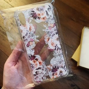 iPhone XS Floral Clear Case - Brand New